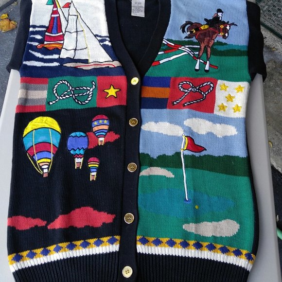 Lizy Ruch all Sports oversized Cardigan sizeM - Picture 3 of 5